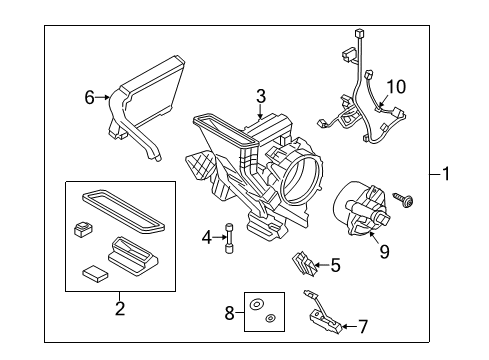 2023 Ford Transit Evaporator Assembly Diagram for BK3Z-18D283-U