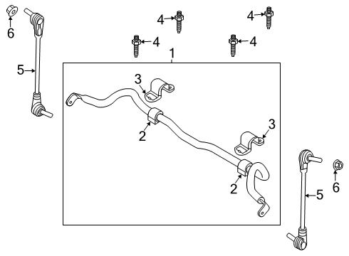 2024 Ford Escape Roll Bar Assembly Diagram for LX6Z-5482-B