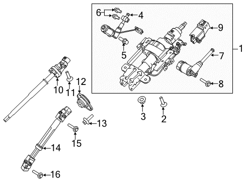2020 Ford F-150 Actuator Assembly Diagram for FL3Z-3F840-D