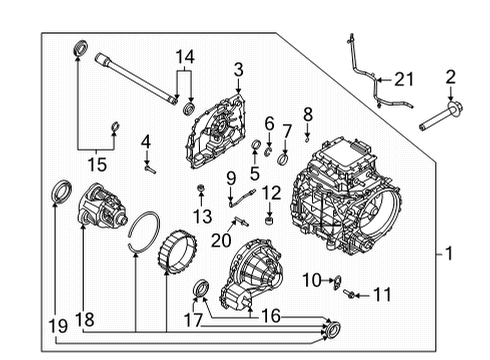 2023 Ford Mustang Mach-E Oil Drain Plug Diagram for LJ9Z-7010-A
