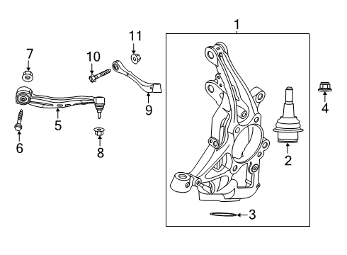 2024 Ford Explorer Castle Nut And Washer Assembly Diagram for -W720011-S440