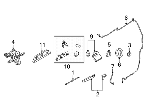 2021 Ford Bronco Sport Wiper Arm Assembly Diagram for M1PZ-17526-C