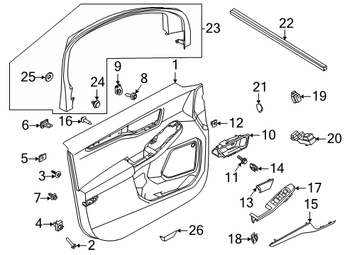 2024 Ford Escape Latch Diagram for PJ6Z-78219A65-H