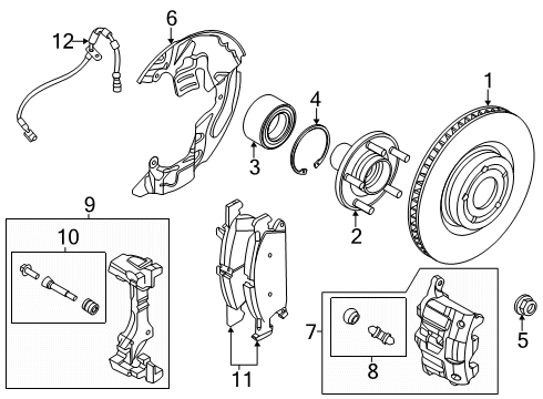 2025 Lincoln Nautilus BEARING ASY - WHEEL HUB Diagram for PCPZ-1215-C