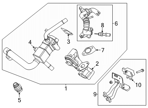 2025 Lincoln Navigator Exhaust Gas Recirculation Valve Diagram for RL3Z-9D475-E