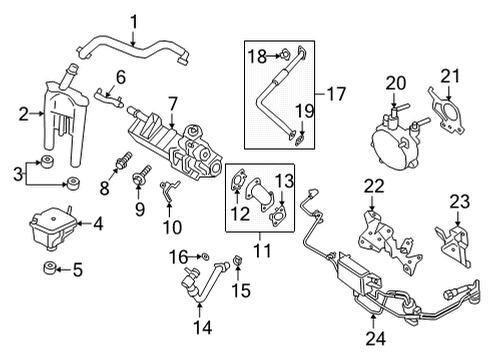 2021 Ford F-150 Gasket Diagram for JL3Z-9E464-G