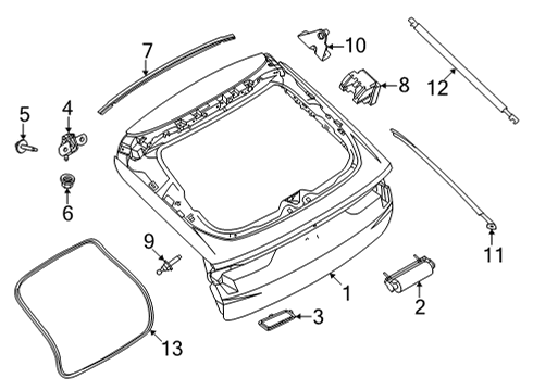 2022 Ford Mustang Mach-E Drive Motor Diagram for LJ8Z-14B350-B