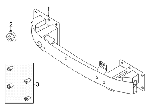2023 Ford Mustang Mach-E Front Bumper Assembly Diagram for LJ9Z-17757-D