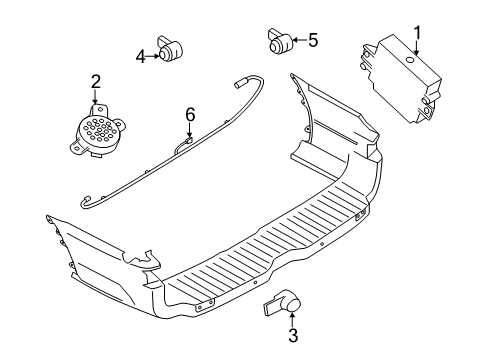 2023 Ford Transit Parking Aid System Module Diagram for KK3Z-15K866-B