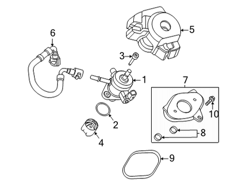 2021 Ford F-150 Fuel Pump Assembly Diagram for JL3Z-9350-B