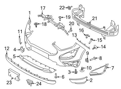 2022 Ford EcoSport Bracket Diagram for GN1Z-17A870-C