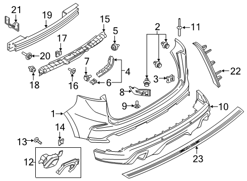 2021 Ford Edge Bezel Diagram for KT4Z-17F827-B