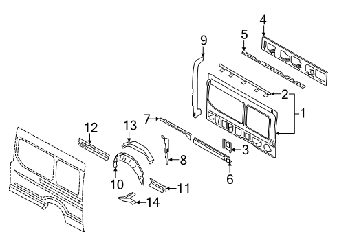2024 Ford Transit REINFORCEMENT ASY - BODYSIDE Diagram for LK4Z-6128408-C