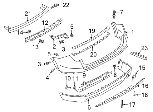2023 Ford Explorer Cover Diagram for LB5Z-17K835-EF