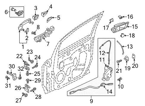 2021 Ford EcoSport Latch Diagram for CN1Z-5821812-E