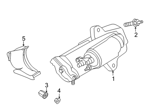 2021 Ford Bronco Sport Starter Motor Assembly Diagram for K2GZ-11002-H