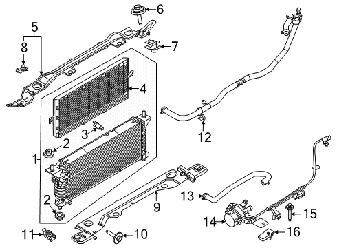 2025 Ford F-150 Radiator & Components Diagram 3
