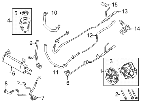 2022 Ford F-350 Super Duty Hose Diagram for PC3Z-3A713-W