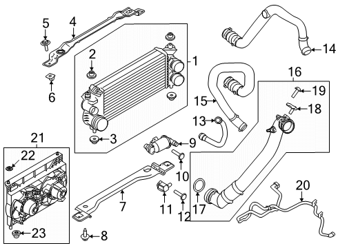2022 Ford Expedition Air Duct Diagram for NL3Z-6C646-A