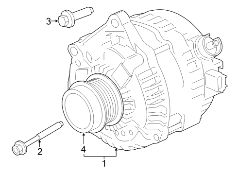 2023 Ford F-150 Alternator Assembly Diagram for NL3Z-10346-C
