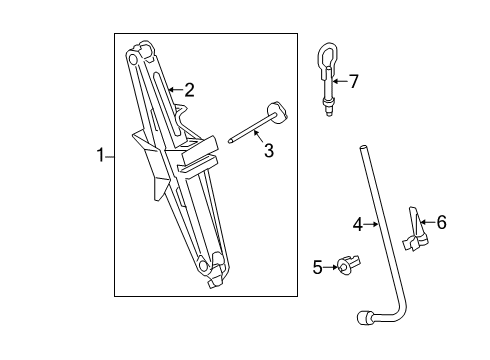 2022 Ford Transit Connect Jack Assembly Lifting Diagram for KT1Z-17080-C