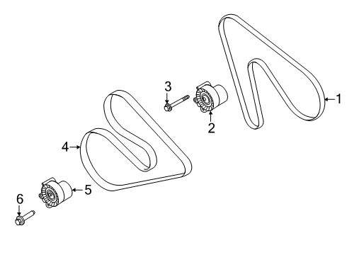 2023 Ford Transit V-Belt Diagram for LK4Z-8620-AA