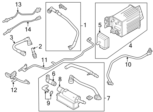 2022 Ford F-150 Exhaust Gas Oxygen Sensor Diagram for HL3Z-9G444-B