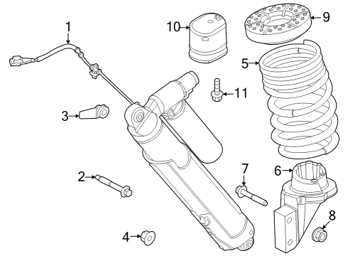2023 Ford F-150 Shock Absorber Assembly Diagram for ML3Z-18125-BH