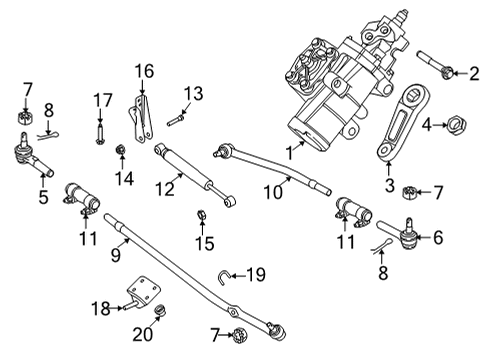 2021 Ford E-350/E-350 Super Duty Arm Steering Gear Diagram for PC2Z-3590-A