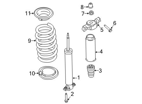 2023 Lincoln Nautilus Shock Absorber Assembly Diagram for K2GZ-18125-AJ