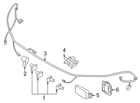 2025 Ford Police Interceptor Utility Control Switch Assembly Diagram for RB5Z-9C888-BB