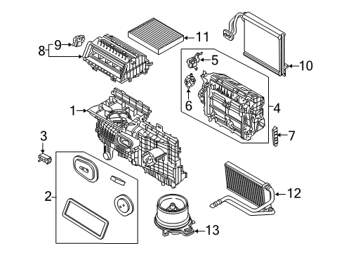2020 Ford Escape Air Vent Duct Diagram for LX6Z-18471-J