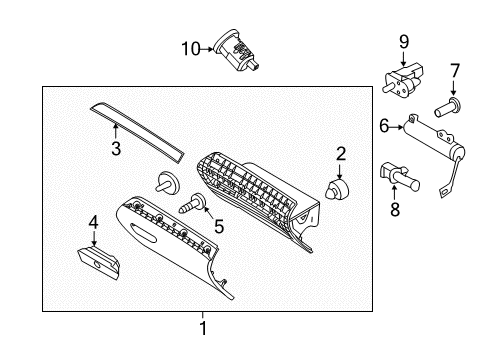 2019 Ford Police Interceptor Utility Pin - Hinge Diagram for GB5Z-5806056-A