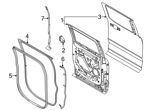 2025 Ford F-150 Door & Components Diagram 3