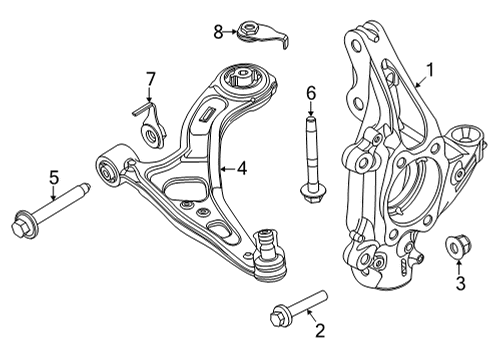 2025 Ford Mustang Mach-E Retainer Nut Diagram for LJ9Z-2C308-C