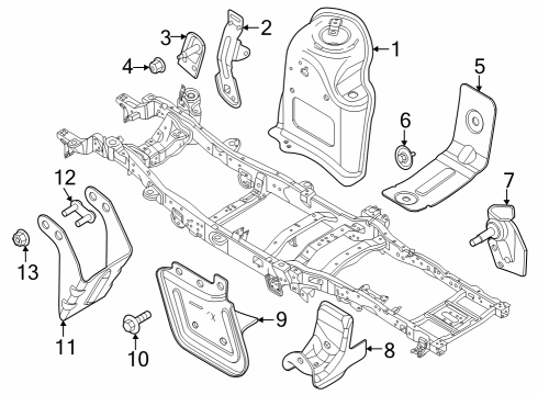 2023 Ford F-350 Super Duty Bracket Diagram for PC3Z-10A779-C