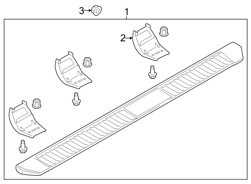 2024 Ford F-350 Super Duty Bracket Diagram for LC3Z-16A506-AA
