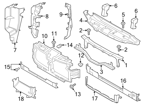 2023 Ford F-350 Super Duty FRONT END ASY Diagram for PC3Z-16138-C