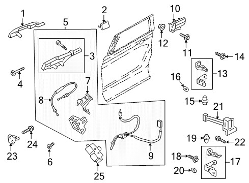 2025 Ford Expedition Latch Diagram for SL7Z-78264A26-A