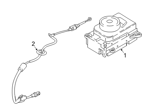 2021 Ford Expedition Selector Lever Control Cable Assembly Diagram for LL1Z-7E395-A