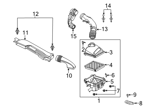 2020 Lincoln Corsair Air Hose Diagram for LX6Z-9B659-K