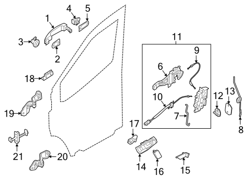 2023 Ford E-Transit Reinforcement Diagram for NK4Z-6126684-A