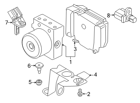 2021 Ford Transit Connect Modulator Valve Assembly Diagram for KV6Z-2B373-D