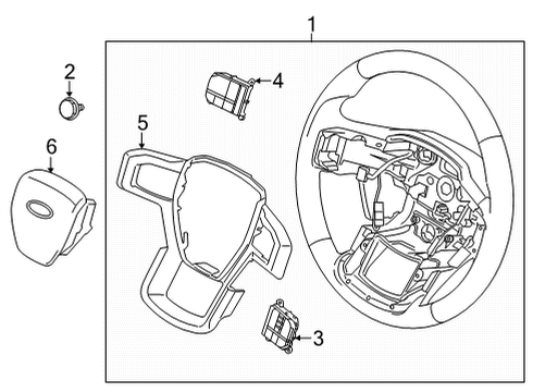 2022 Ford F-150 Control Switch Assembly Diagram for ML3Z-9C888-AA