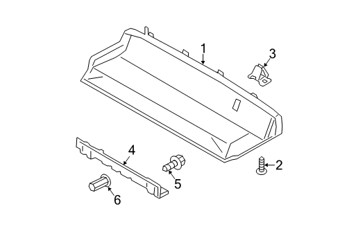 2021 Ford Transit Connect Overhead Console Assembly Diagram for DT1Z-17519A70-AB