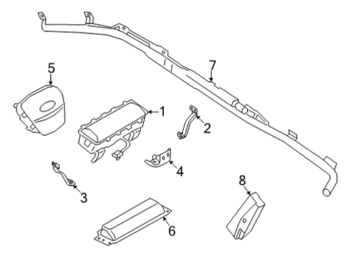 2025 Ford Maverick Air Bag Module Diagram for SZ6Z-78043B13-AA