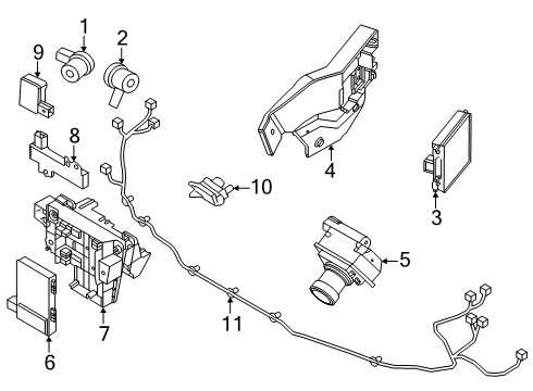 2025 Lincoln Navigator Camera - Parking Diagram for R1TZ-19G490-A