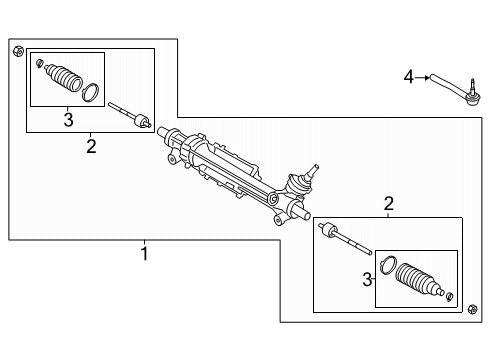 2020 Ford Ranger Steering Column & Wheel, Steering Gear & Linkage Diagram 2