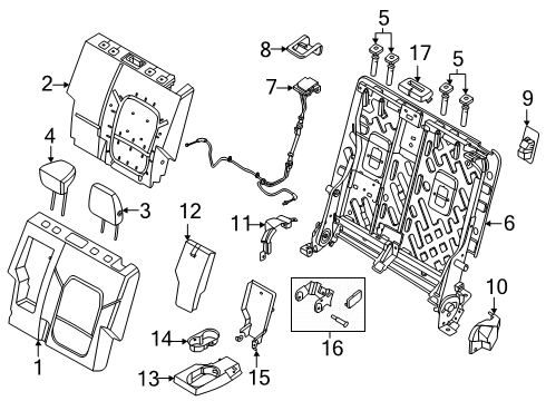 2024 Ford Bronco COVER ASY - ARMREST Diagram for R2DZ-7867244-AC