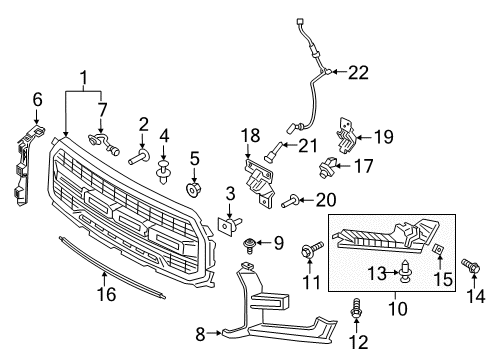 2020 Ford F-150 Reinforcement Diagram for HL3Z-17C947-G